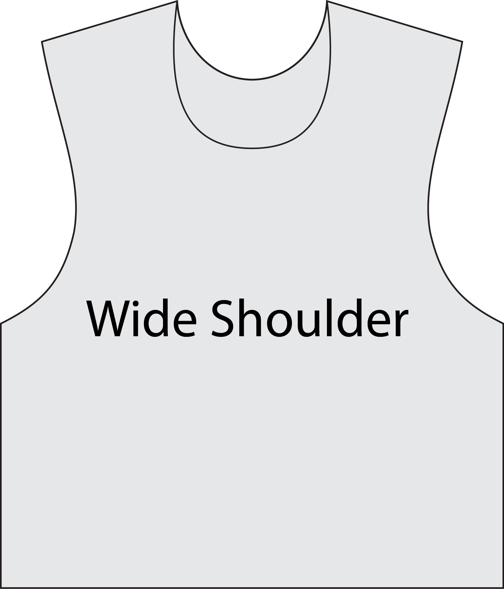 Wide Shoulder lacrosse pinnie design